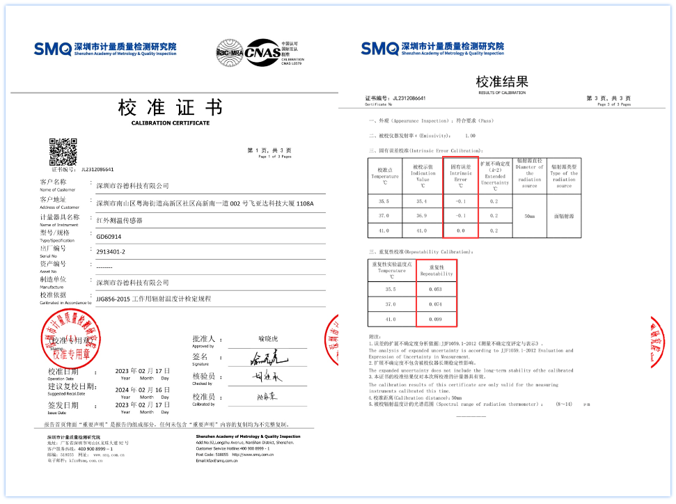 全國(guó)首份智能傳感器芯片檢測(cè)報(bào)告誕生,深圳市谷德科技有限公司的紅外測(cè)溫傳感器獲得肯定！